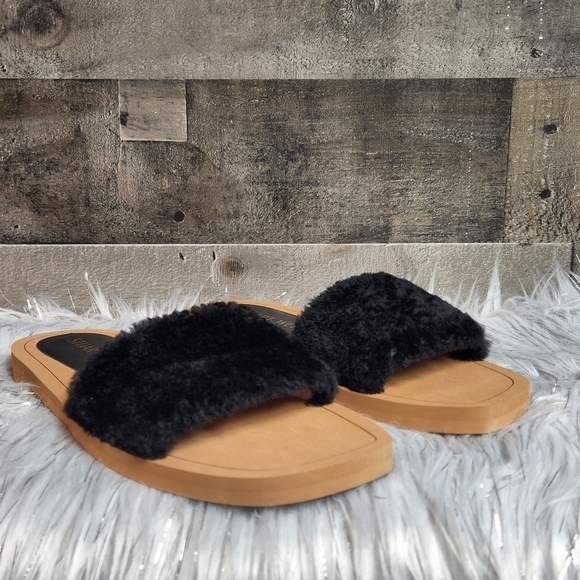 NWOB Stuart Weitzman Cammy Shearling-Strap Slide Sandals | 8.0 - Picture 2 of 10